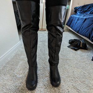 OTK Black Vegan Leather Boots